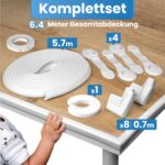 Happy Chlea Kantenschutz Baby-Set – 6,4 m mit Eckenschutzern & Sicherungen – Bild 3