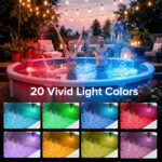 SANSI Solar-Poolleuchte mit Fernbedienung – IP68 RGB Unterwasserlicht, 150° Weitwinkel – Bild 7