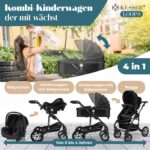 KESSER Loops 4in1 Kombikinderwagen – Komplettset mit Babywanne, Buggy & Autositz – Bild 3