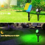 T-SUNUS Solar-Solarstrahler RGB mit 6 Farbwechsel – 2 in 1 Gartenleuchte IP65 wasserdicht – Bild 4