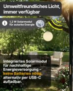 SCHWAIGER Solar-Hängeleuchte RGB LED – IP44 Gartenlampe mit Fernbedienung & USB-C – Bild 2