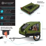 KESSER Hundeanhänger Boxer 2-in-1 Hundebuggy – 250L Fahrradanhänger für kleine bis mittelgroße Hunde – Bild 7