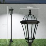 Outsunny Solar Gartenlaterne 2er Set 129 cm – LED Wegeleuchte mit 6h Laufzeit IP44 – Bild 7