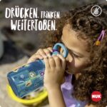 NUK Easy Straw Cup 420 ml – Auslaufsichere Trinkflasche mit Knopfdruck für Kinder ab 4 Jahren – Bild 4
