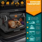 TRESKO Hundebox M 61x42x42cm faltbar mit Leckmatte – Sichere Transportbox für Auto & Zuhause – Bild 9