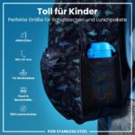 ion8 Kinder Trinkflasche 400ml Edelstahl – Auslaufsicher mit Einhandöffnung – Bild 2