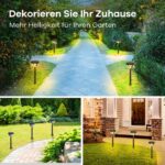 Linkind Solar Wegeleuchten 4er-Set – 3000K Warmweiss Gartenbeleuchtung mit 3 Modi – Bild 8