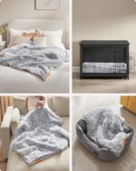 Feandrea Hundedecke M (102x73 cm) wasserdicht – Plüsch & Sherpa für kleine Hunde – Bild 4
