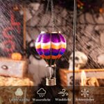 45 cm Heissluftballon Solarlaterne – Halloween Gartendeko mit Flammeneffekt – Bild 5