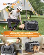Feandrea Hundebox M faltbar – Transportbox mit Oxford-Gewebe für Hunde 7–11 kg – Bild 2