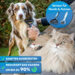 BluePet Unterwollbürste für Hunde & Katzen – Langhaar Fellpflege & Entfilzung – Bild 7