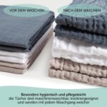 MAKIAN Mullwindeln 6er Pack 80x80 cm – Oeko-TEX® zertifiziert für Babys – Bild 7