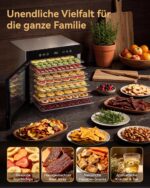 TRIUMPHKEY Dörrautomat mit 8 Edelstahl-Gittern – 650 W für Obst, Gemüse & Fleisch – Bild 4