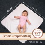ZOLLNER 5er Set Moltontücher 80x80 cm – Wickelunterlage aus 100% Baumwolle mit Oeko Tex® – Bild 2