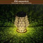 2er Set OUILA LED Solarlaterne – IP65 Wasserdicht Gartendeko für Balkon & Terrasse – Bild 4