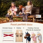 Hoofly Hobby Horse Grosses Steckenpferd mit Trense & 40 cm Schraubstab – Braun Schecke – Bild 7