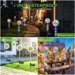 BUCASA Löwenzahn Solarleuchten 4er Set – Farbige LED Gartenleuchten IP65 für Balkon & Terrasse – Bild 3