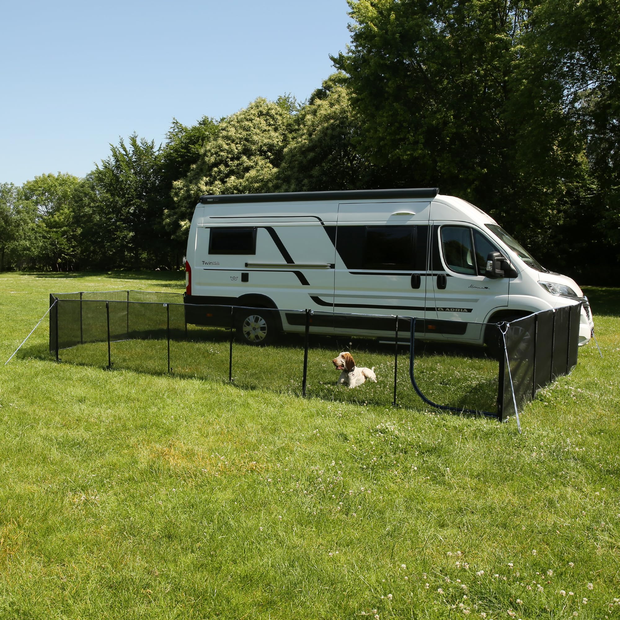your GEAR Mobiler Hundezaun 4m – Textilene-Mesh 90cm, erweiterbar & wetterfest