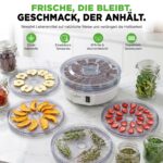 NutriChef Dörrautomat mit 5 Einschüben – 600W Dörrgerät für Obst, Fleisch & Gemüse – Bild 3