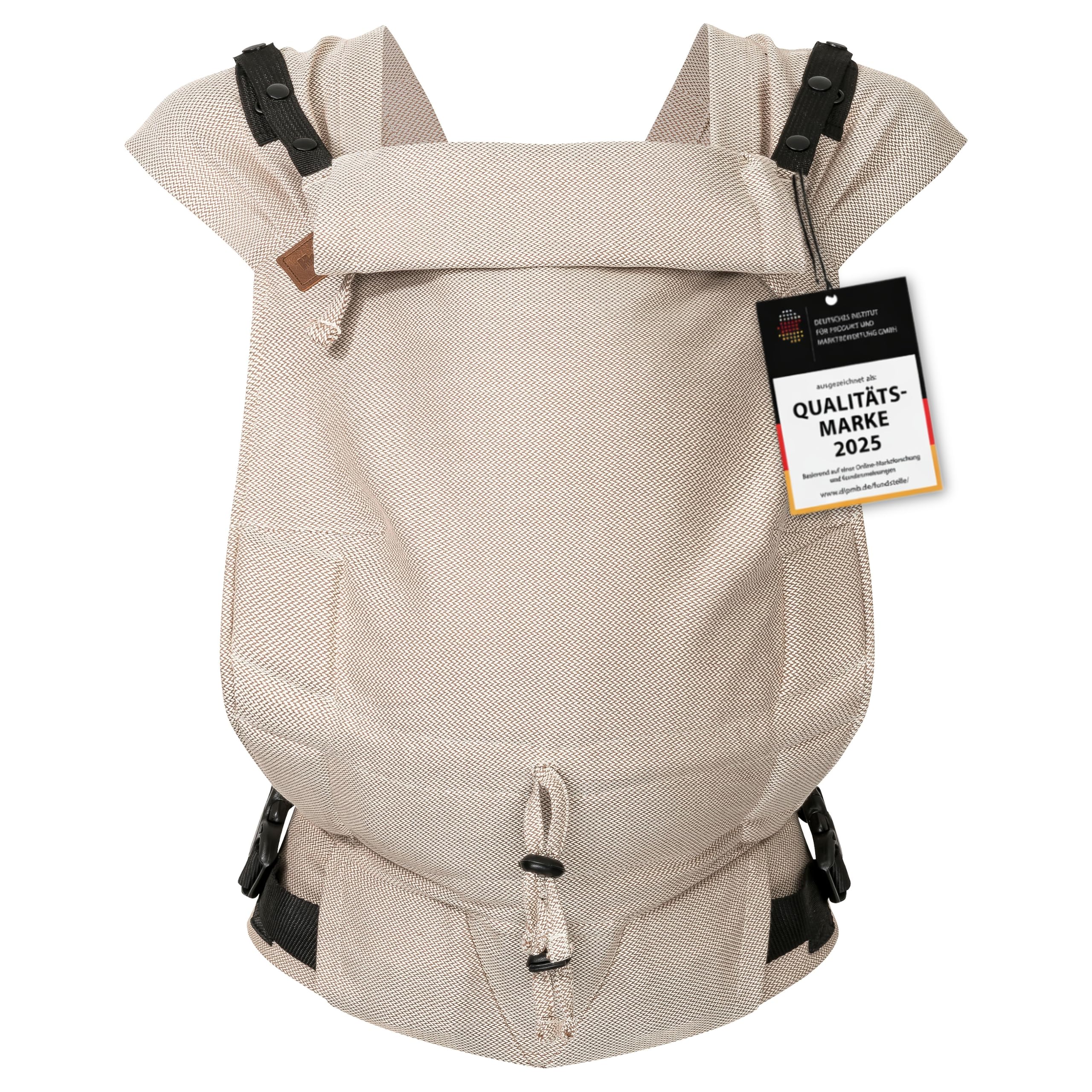 Hoppediz Primeo Babytrage ab Geburt – Ergonomische Vollschnallentrage aus Bio-Baumwolle