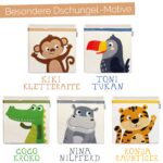 GLÜCKSWOLKE Aufbewahrungsbox 33x33x33 cm mit Affen-Motiv – Spielzeugkiste für Kinderzimmer – Bild 7