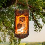 NLNEY Solar-Eule Gartenleuchte – Automatische LED-Aussenleuchte mit Bewegungssensor für Garten – Bild 5