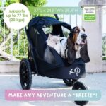 Petique Breeze Hundebuggy – Hochwertiger Hundewagen mit Fahrradanhänger-Funktion – Bild 8