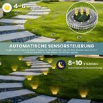 Solpex Solar-Bodenleuchten 10er Set – IP65 Wegeleuchten Warmweiß für Aussen – Bild 2