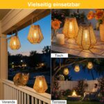 Pearlstar Boho Solar Lampions 2er-Pack Handgeflochten – Hängend/Stehend, IP44 Wasserdicht – Bild 7