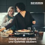 SEVERIN Crêpes Maker mit 38 cm XXL-Platte – Professionelles Crêpeseisen für Zuhause – Bild 2