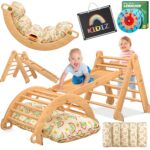 Kidiz 7in1 Klettergerüst Montessori – Modulares Holz-Spielsystem für Kinder 1-3 Jahre