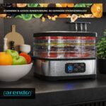 Arendo Dörrautomat Edelstahl 240W – 5 Etagen Dehydrator mit Timer & Temperaturregler – Bild 5