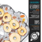 Arendo Dörrautomat 400 W mit Temperaturregler – Edelstahl Dehydrator für Obst, Gemüse & Fleisch – Bild 5