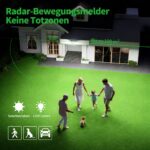 INTELAMP Solar Wandleuchte mit Bewegungsmelder, 1200lm, Fernbedienung & Timer – Bild 3