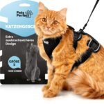 Pets Perfect Katzengeschirr Set Grösse S mit Leine – Ausbruchsicher & verstellbar