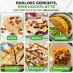 NutriChef Crepe Maker 30 cm elektrisch – Antihaft-Platte mit Temperaturregelung für perfekte Crepes – Bild 7