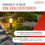 TRIBECCO Einschlag-Erdspieß Ø 116 x 300 mm – Bodenanker für Gartenlampen mit Kabelführung – Bild 5
