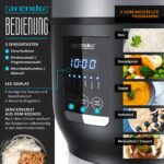 Arendo Reiskocher 2L mit Dampfgarer – 5 Programme & Warmhaltefunktion für 2–5 Personen – Bild 4