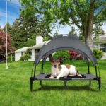 UISEBRT Erhöhtes Hundebett L (92x76x92 cm) mit Baldachin – Outdoor-Hundesofa wasserdicht – Bild 8