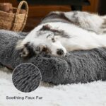 BEDSURE XL Hundebett 104x69cm Sherpa-Fleece – Beruhigendes Hundekissen für Grossrassen – Bild 2