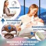 Sei Design Stillkissen Mond – Ergonomisches Schwangerschaftskissen mit Hüftgurt – Bild 3