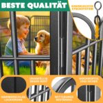 Lovpet Welpenlaufstall XXL 8 Gitter 80x80 cm – Freilaufgehege mit Dach & Erdankern – Bild 6