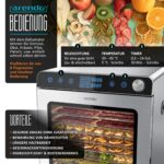 Arendo Edelstahl-Dörrautomat 16 Ebenen 1000W – Profi-Dörrgerät mit Touch-Control – Bild 4