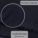 MyBestBuddy Hundekissen 70x50 cm mit 3 cm Vollschaum – orthopädisches Hundebett Größe M – Bild 4