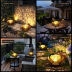 GIGALUMI Fairy Lotus Solarleuchte – IP44 Gartenleuchte mit Warmweiss für Aussen – Bild 4