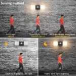 Klighten 2-flammige Aussenwandleuchte mit Bewegungsmelder – IP54 Aluminium Wandleuchte E27 – Bild 4