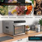 Arendo Dörrautomat Edelstahl 700W mit 8 Tabletts – Obst & Fleisch Trockner 35-85°C – Bild 6