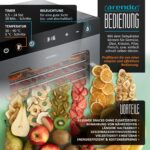 Arendo Dörrautomat Edelstahl 800W mit 10 Tabletts – Professioneller Dehydrator für Obst & Fleisch – Bild 4