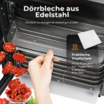 Balter DA-108 Dörrautomat Edelstahl – 7 Fächer, 600 W, bis 48 Std. Timer für Obst & Fleisch – Bild 6