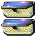 TECKNET 2er Set Solarlampen mit Bewegungsmelder 416 LED – 4200 lm IP66 Wandleuchte